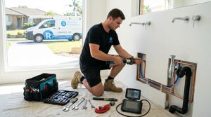 Rectify Plumbing CCTV drain camera inspection locating blockage
