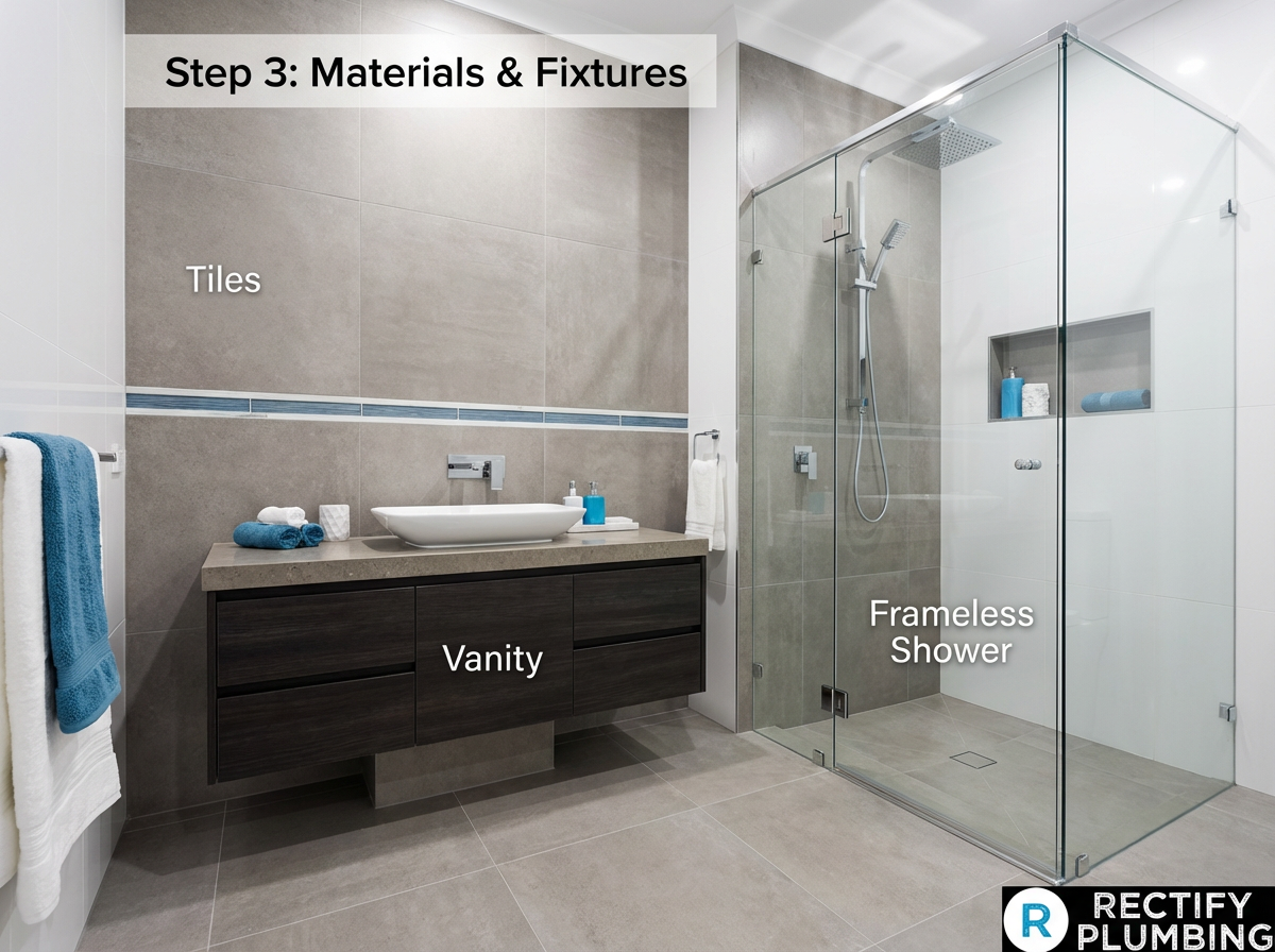 Step 3: Materials & Fixtures